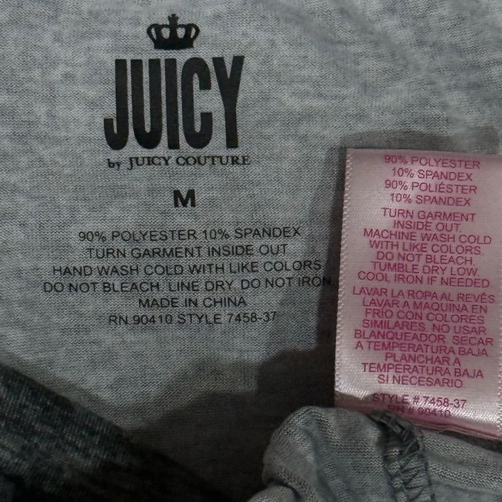 Juicy Couture pajama pants set PJ’s gray jogger style - Picture 4 of 6
